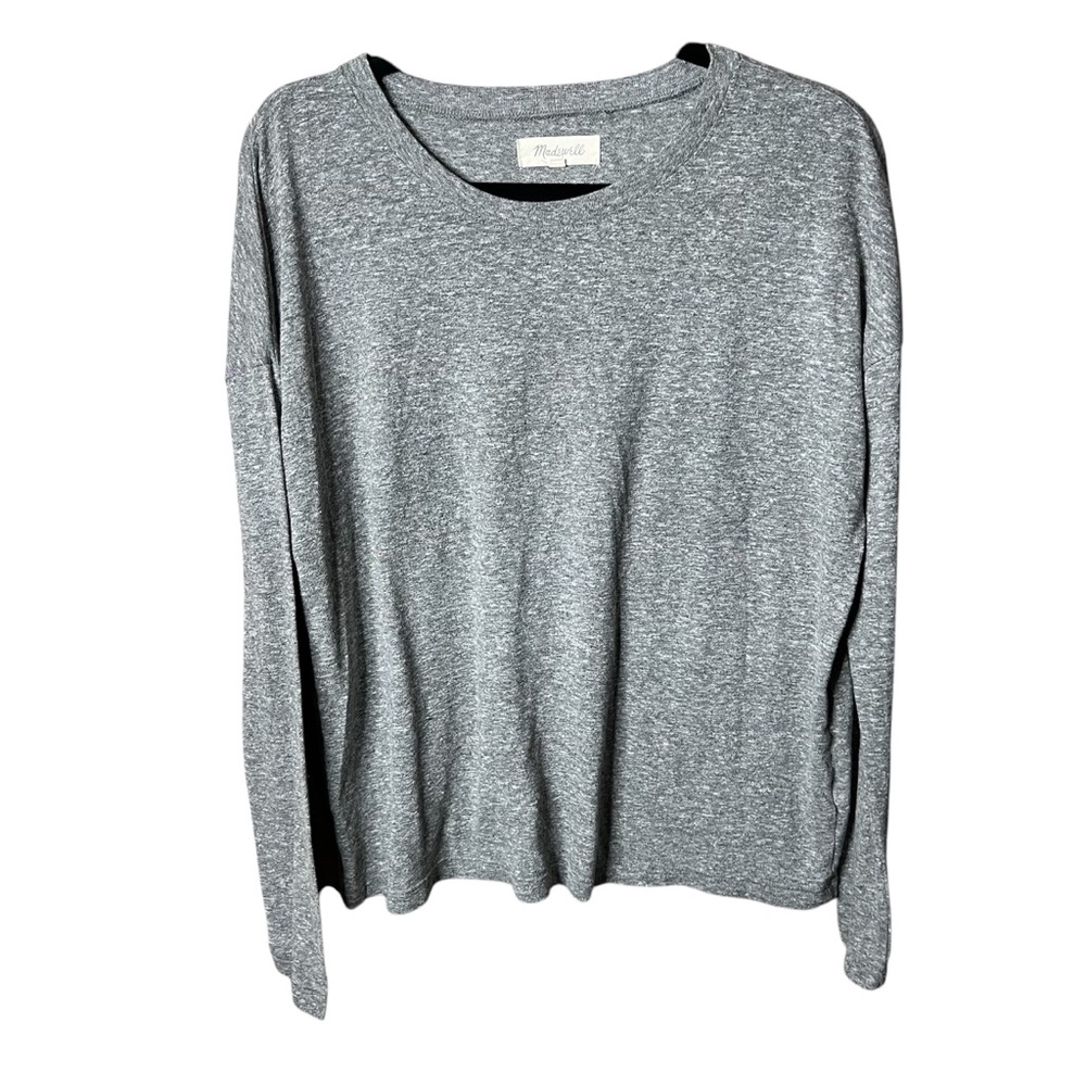 Madewell gray heathered long sleeve tee size small